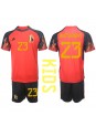 Belgien Michy Batshuayi #23 Replika Hemmakläder Barn VM 2022 Kortärmad (+ byxor)
